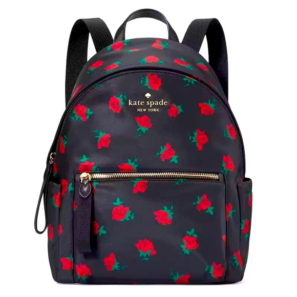 NWT Kate Spade Chelsea Rose Toss Printed Medium Backpack - Picture 2 of 9
